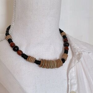 Boho Wooden Beaded Necklace